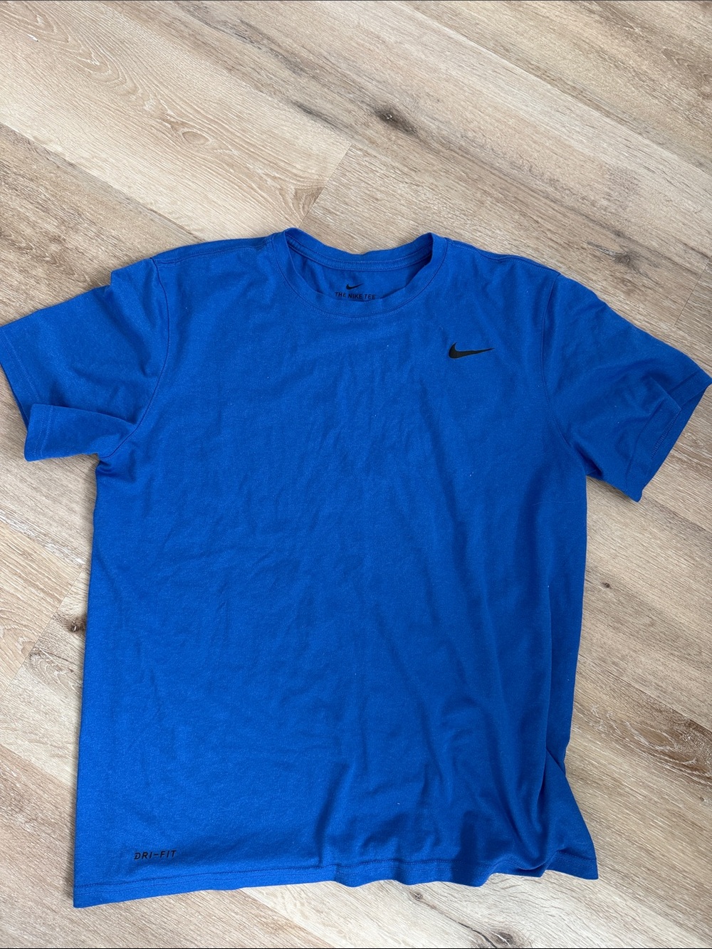 Nike Men’s Royal Blue Short Sleeve Dri-FIT Tee with Black Swoosh